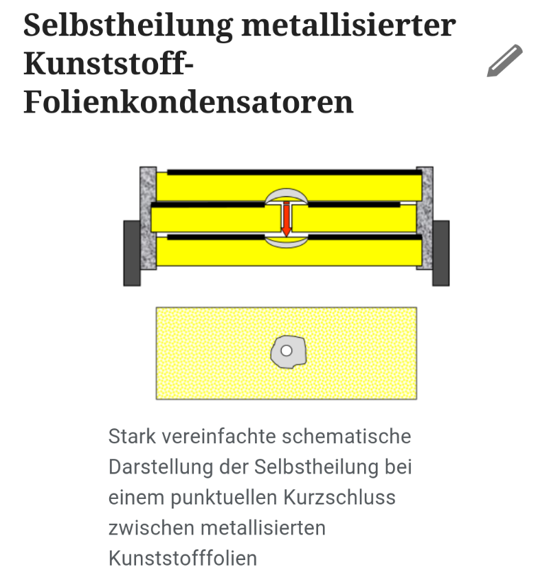 Selbstheilender Kondensator bei Bosch Zündung?